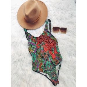 Jungle print body suit.
